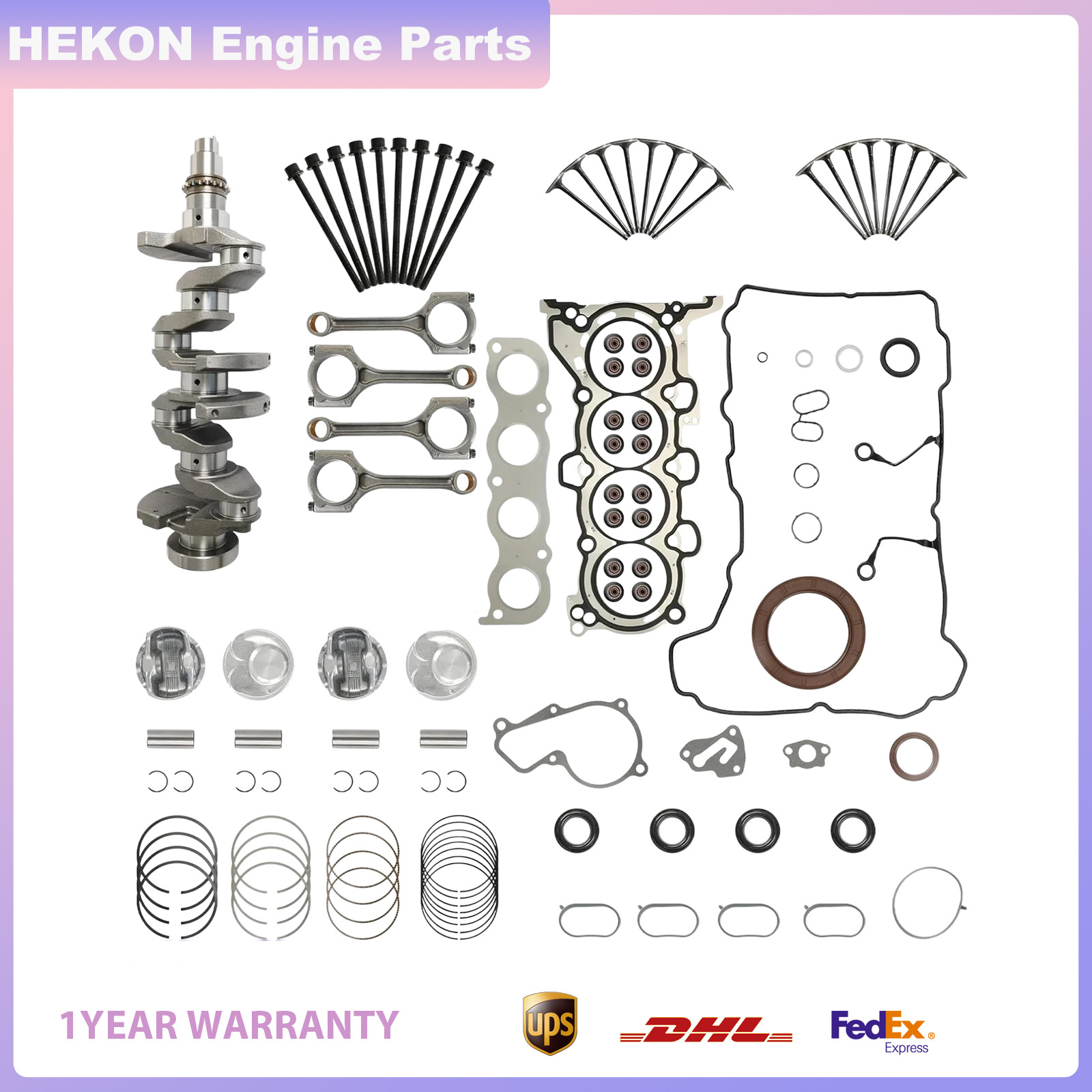 G4NC 2.0 Engine Rebuild Kit Crankshaft For Hyundai Tucson Kia Soul Forte 12-2020 G4NC 2.0 Engine Rebuild Kit Crankshaft For Hyundai Tucson Kia Soul Forte 12-2020