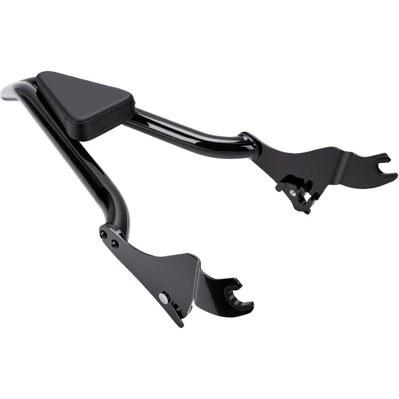 Black Detachable Sissy Bar Passenger Backrest w/ Pad for Harley Touring 2009-Up