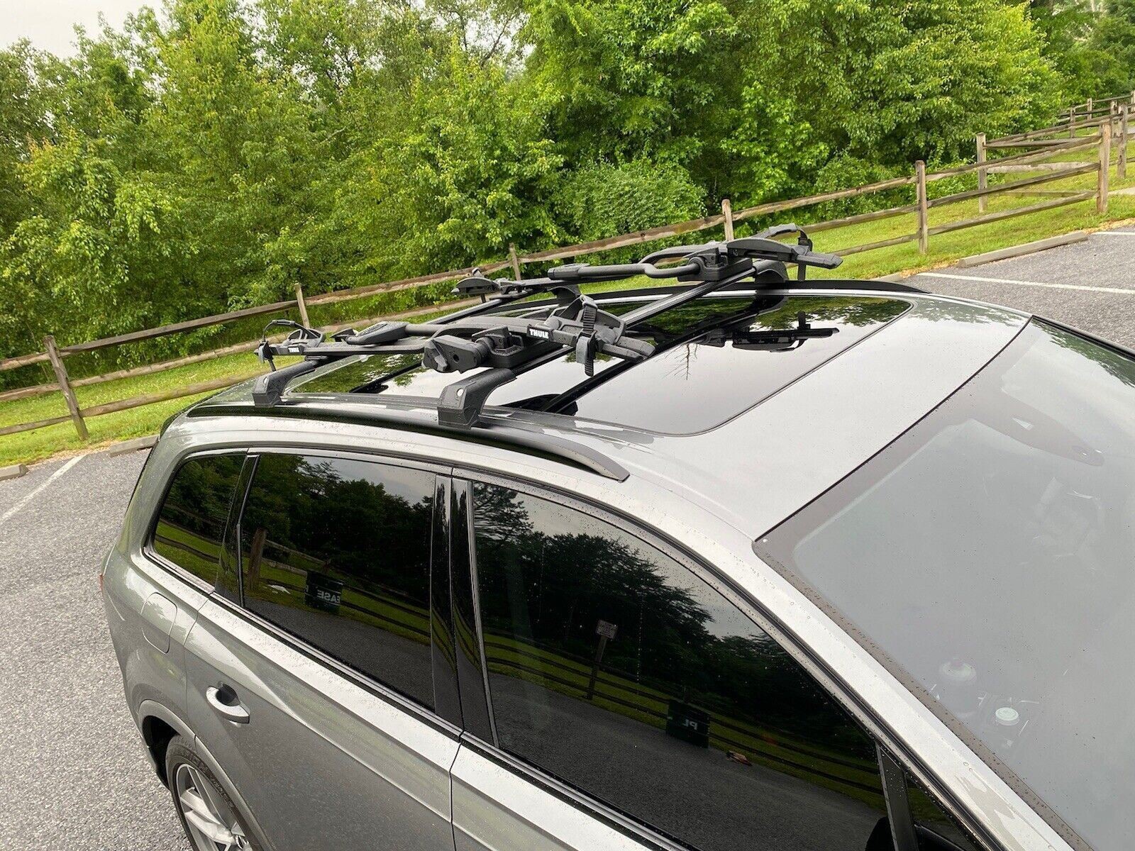 Black Roof Rack Cross Bars for Audi Q7 2017-2021