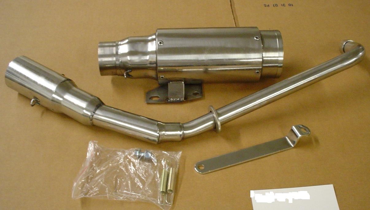 1EA NEW CUSTOM PIPE EXHAUST MUFFLER CT110 CT70 SOME CT90 ZHX182 STAINLESS STEEL 1EA NEW CUSTOM PIPE EXHAUST MUFFLER CT110 CT70 SOME CT90 ZHX182 STAINLESS STEEL