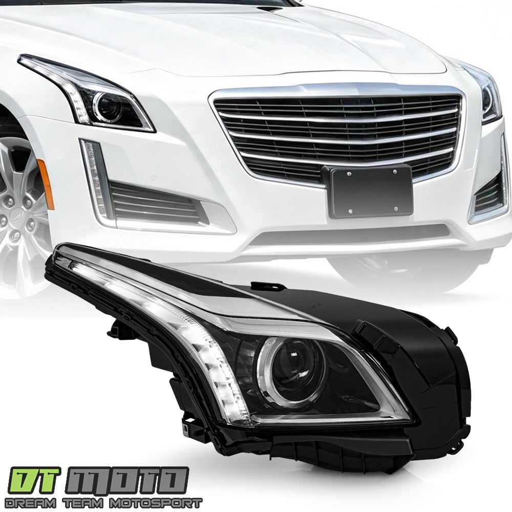 For 2016-2019 Cadillac CTS HID w/ Chrome LED DRL Projector Headlight Passenger For 2016-2019 Cadillac CTS HID w/ Chrome LED DRL Projector Headlight Passenger