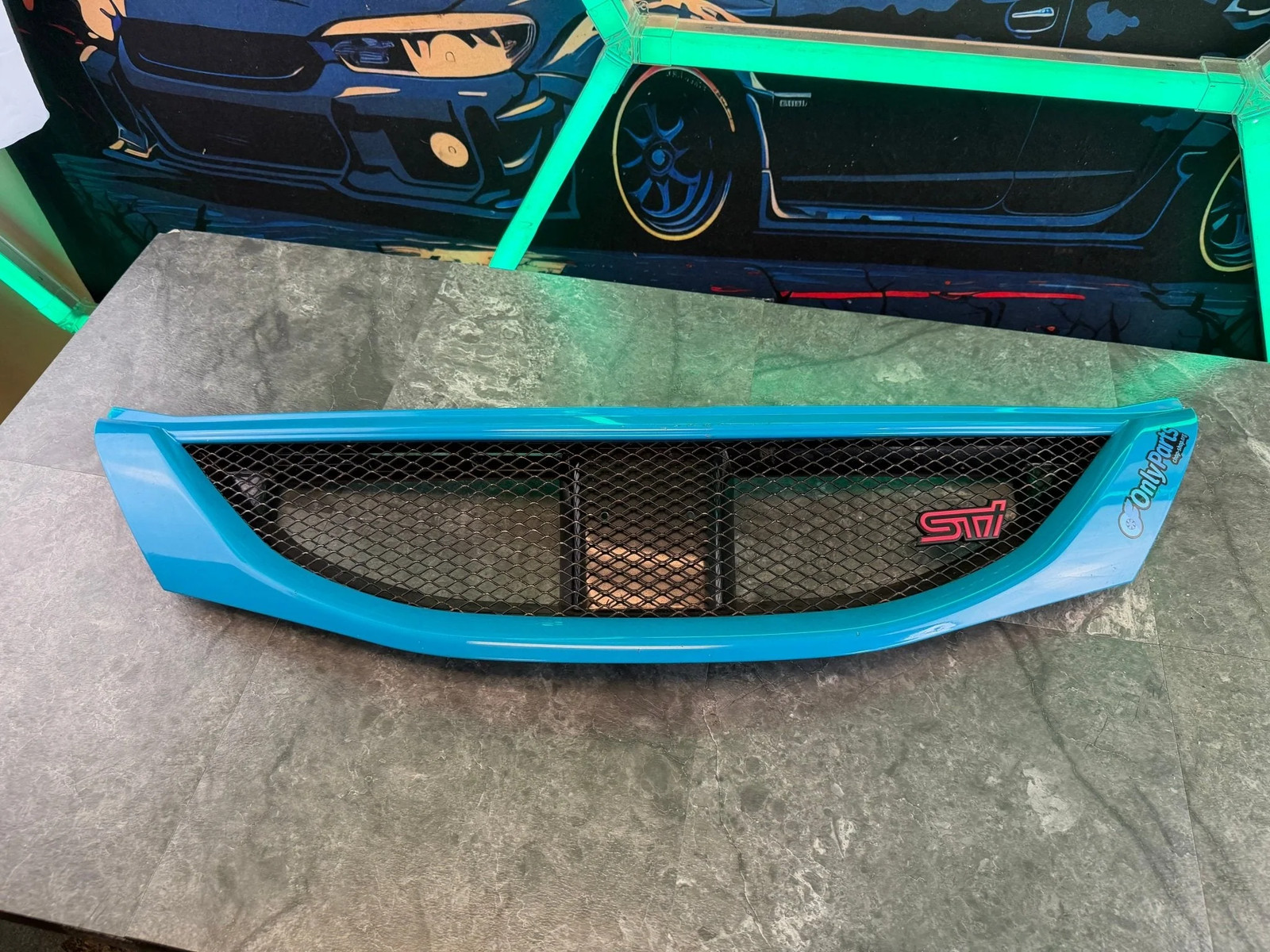 2008 - 2010 Subaru STi oem optional “ sport “ mesh grille assembly w: STi badge 2008 - 2010 Subaru STi oem optional “ sport “ mesh grille assembly w: STi badge