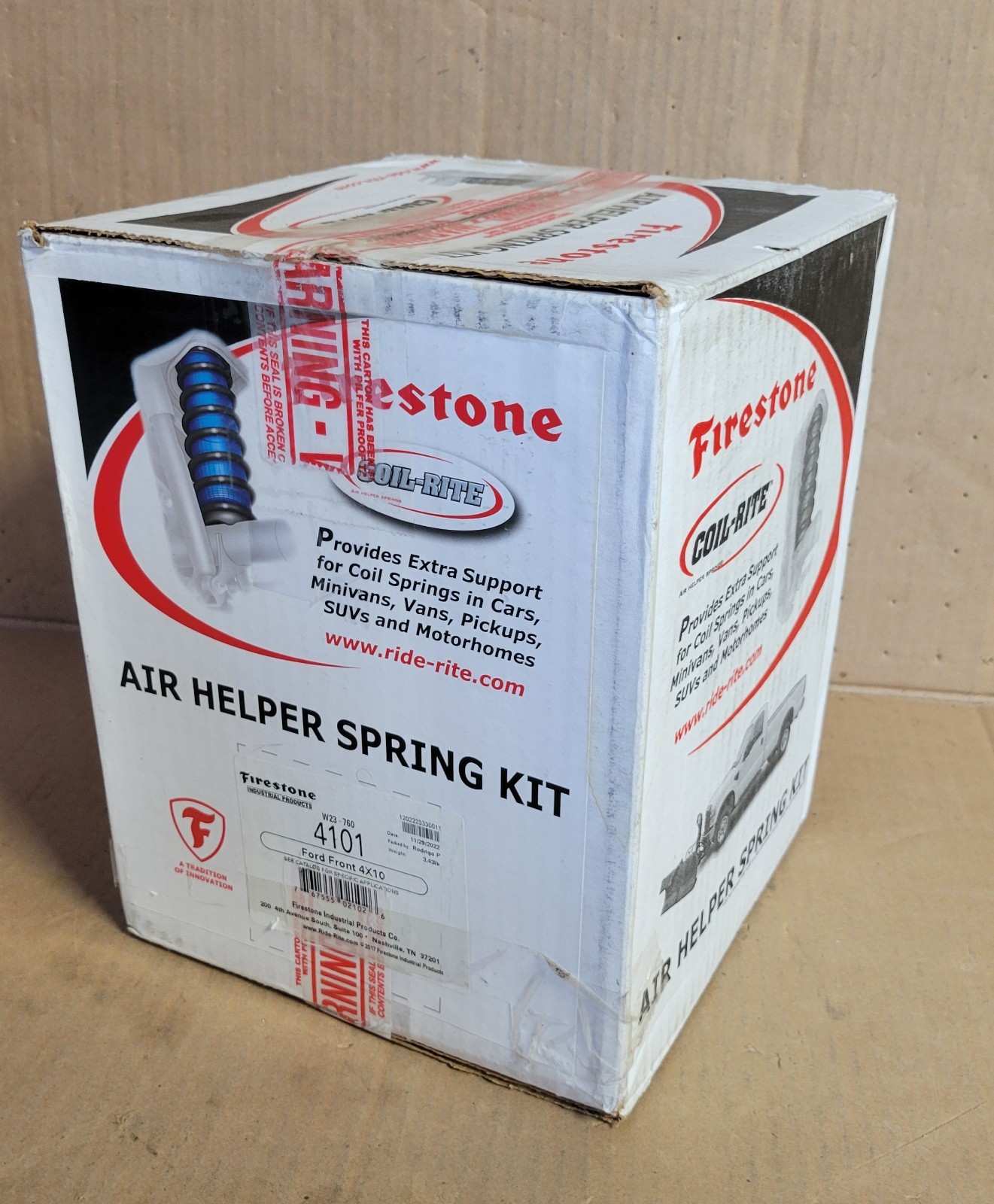 Firestone 4101 Coil-Rite Load Leveling, Air Spring Helper Lift Bag Kit