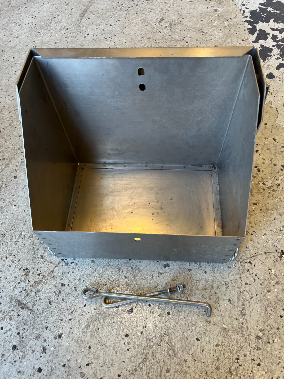 Heavy Duty Stainless Steel Battery Box Holder Tray With Hold Down Hardware