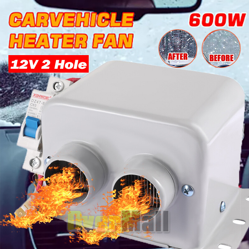 12 VOLT Universal Underdash Heater Heat w/ Speed Switch for Car or Truck 2 port