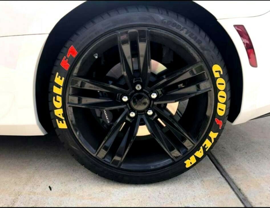 Permanent Good Year Eagle F1 Tire Lettering Stickers 1.00\