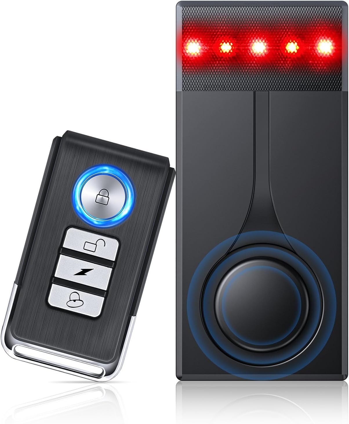 108dB Car Alarm System, Vehicle Anti Theft Vibration Sensor Alarm & Red Light,