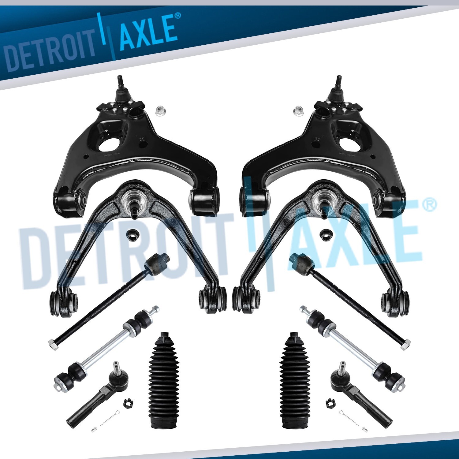 12pc Front Control Arms Suspension Kit for 1999-2006 Sierra Silverado 1500 RWD