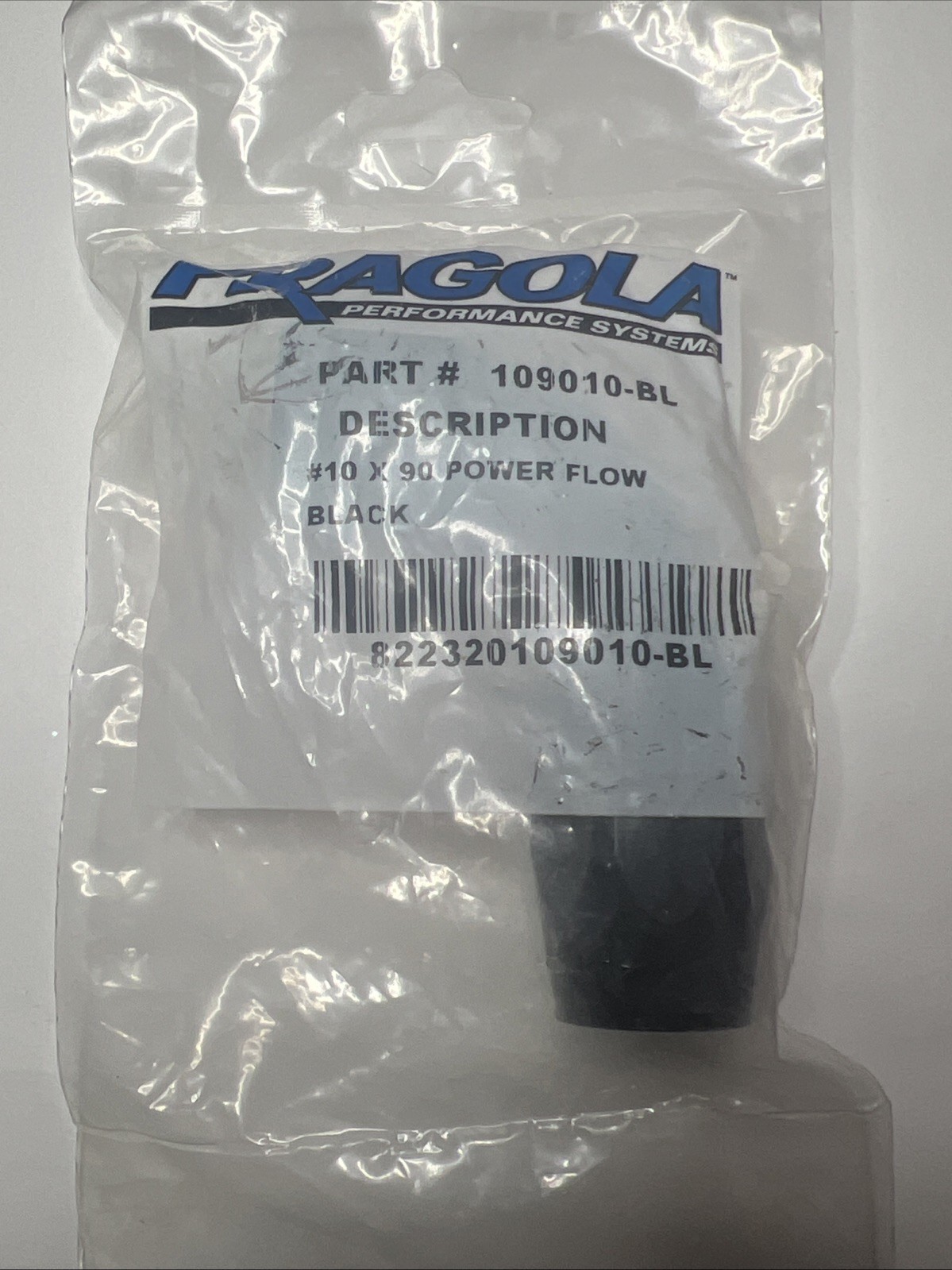 Fragola Performance Systems 109010 Bl  10 X 90 Power Flow Hose End Black