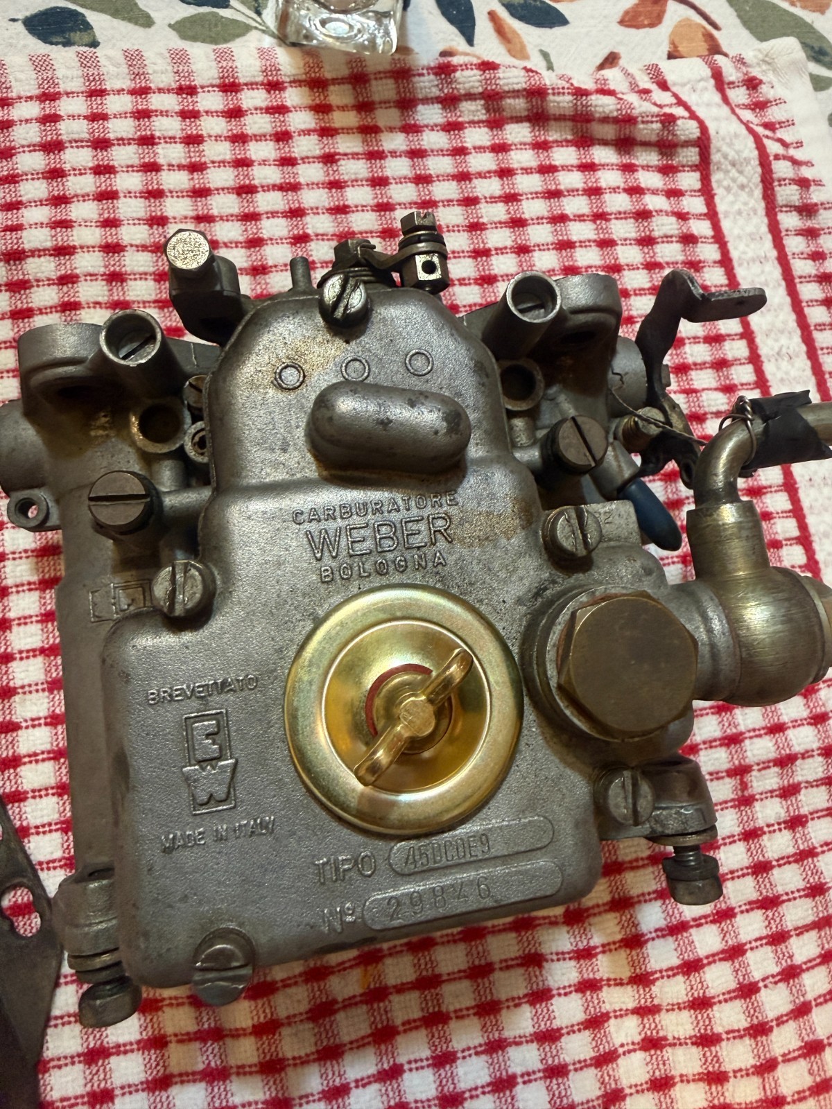 weber carburetor 40 dcoe made in Italy with doce 45 top plate