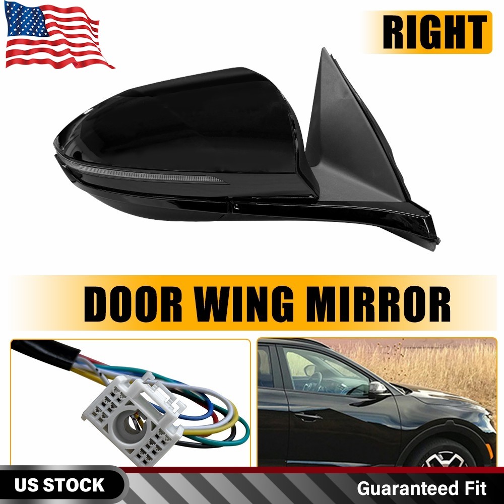 Passenger  Side Heated Power Door Mirror Assembly For 2022-2024 Hyundai Tucson