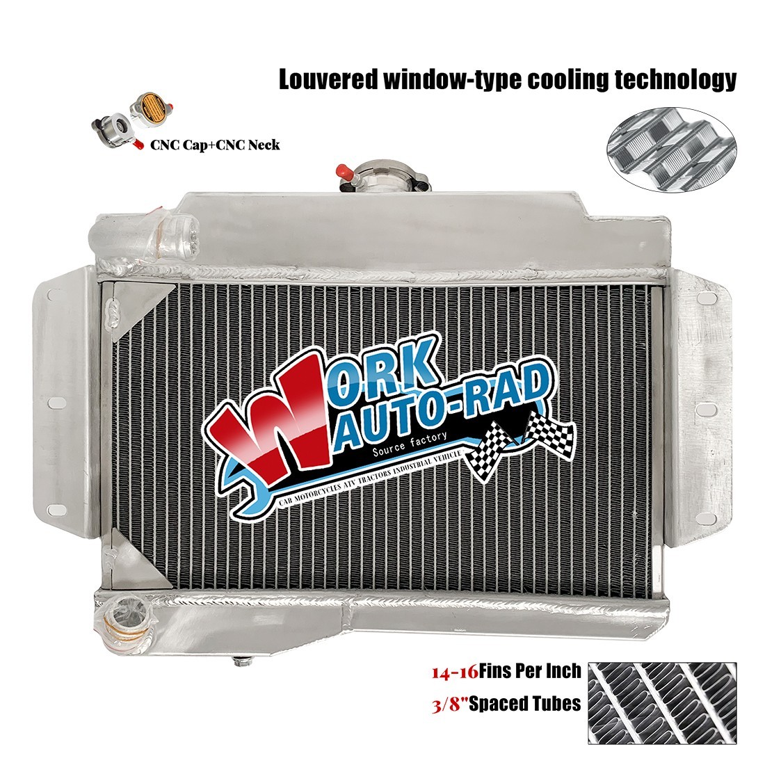 Top-Fill Aluminum Radiator for MGB GT/ROADSTER 1968-1975 Manual Transmission