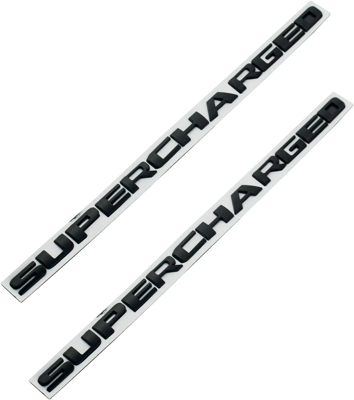 2X Supercharged Letter Emblem Metal Badges Nameplate Logo (Black)