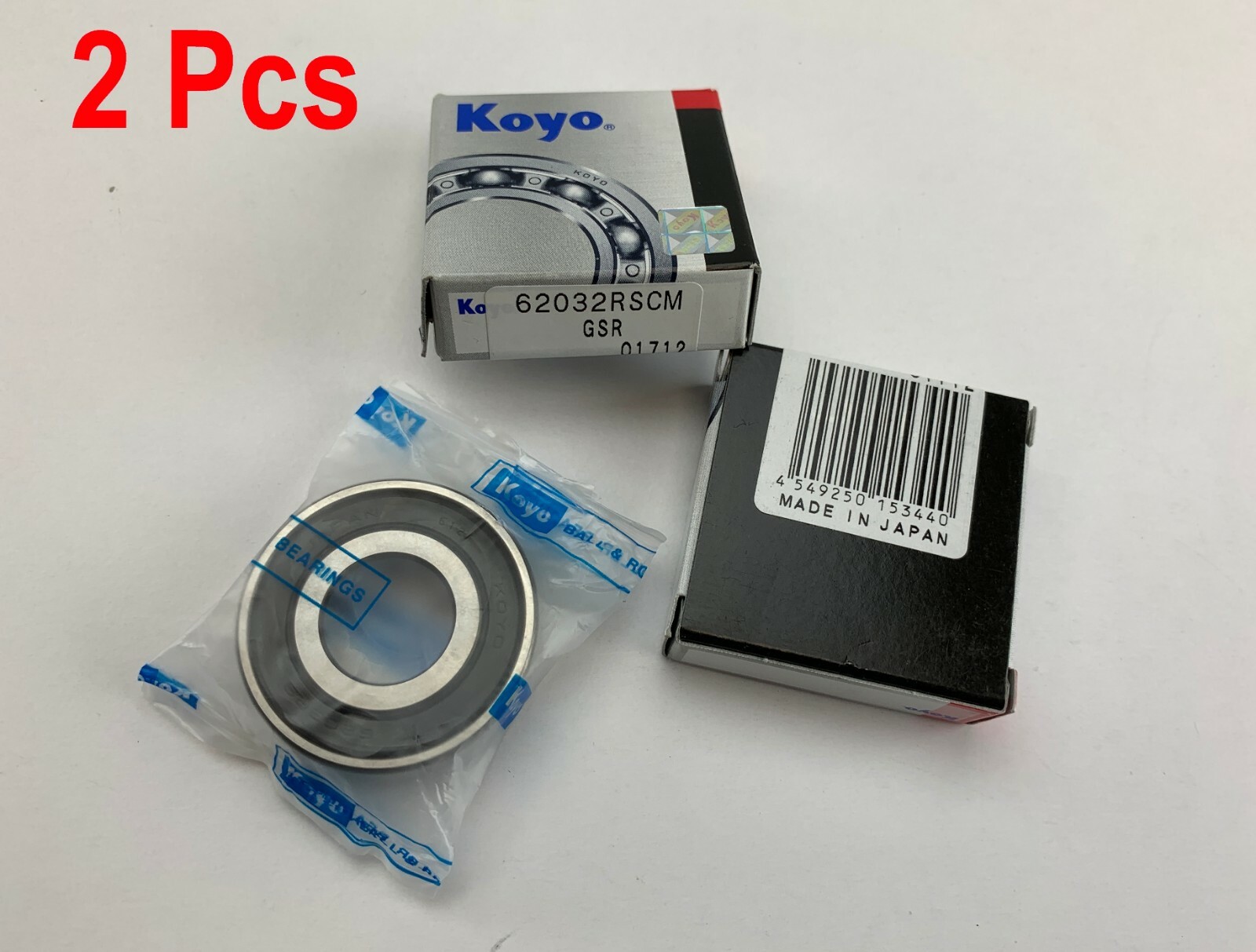 2 Pcs KOYO 6203 2RS Deep Groove Ball Bearing CMGSR Seal  Made in Japan