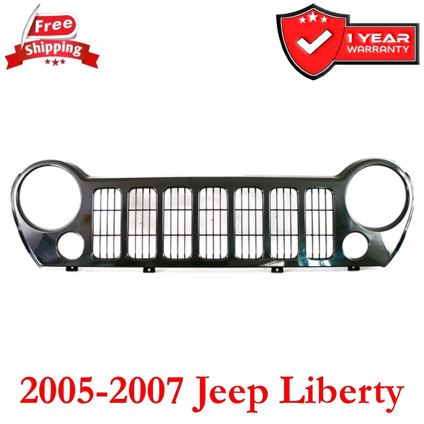 Grille For 2005-2007 Jeep Liberty Front Black CH1200291 5JJ86ZZZAF Grille For 2005-2007 Jeep Liberty Front Black CH1200291 5JJ86ZZZAF