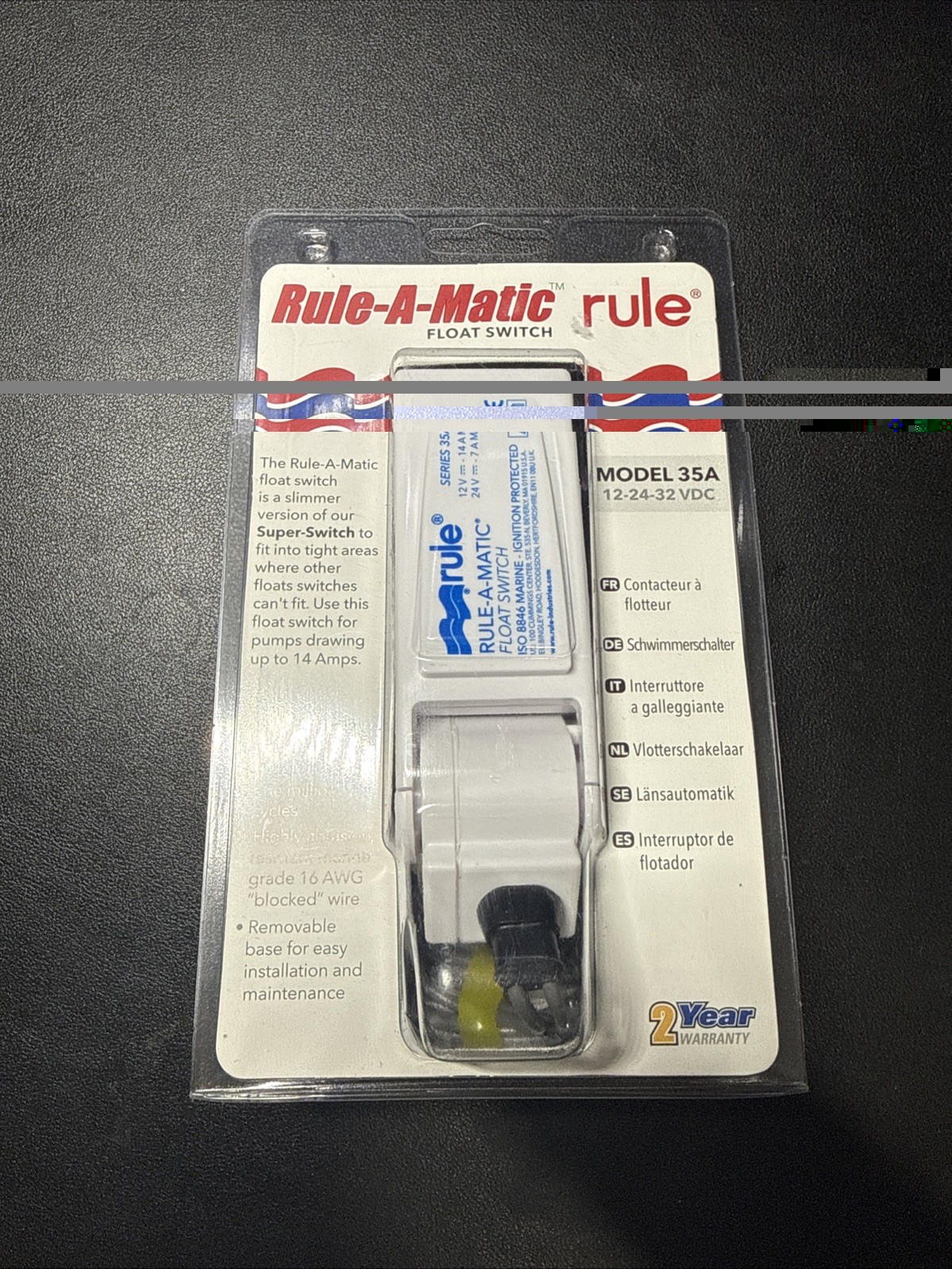 Rule-A-Matic Model 35A Float Snap Switch up to 12A Marine Boat Bilge Pump New Rule-A-Matic Model 35A Float Snap Switch up to 12A Marine Boat Bilge Pump New
