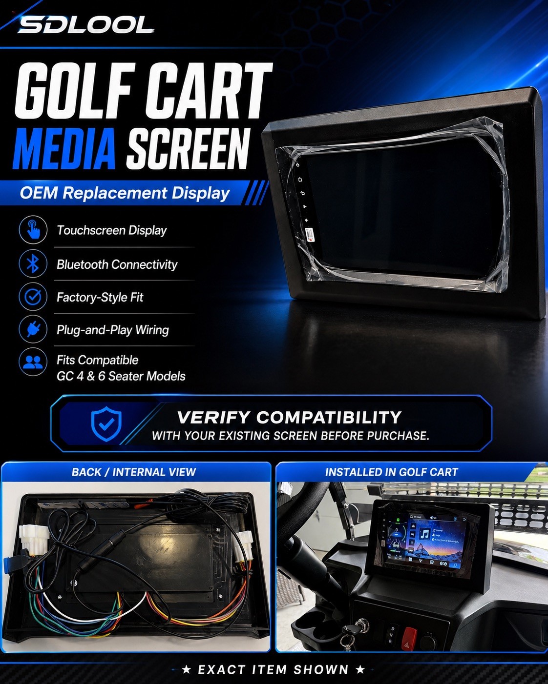 SDLOOL Golf Cart screen