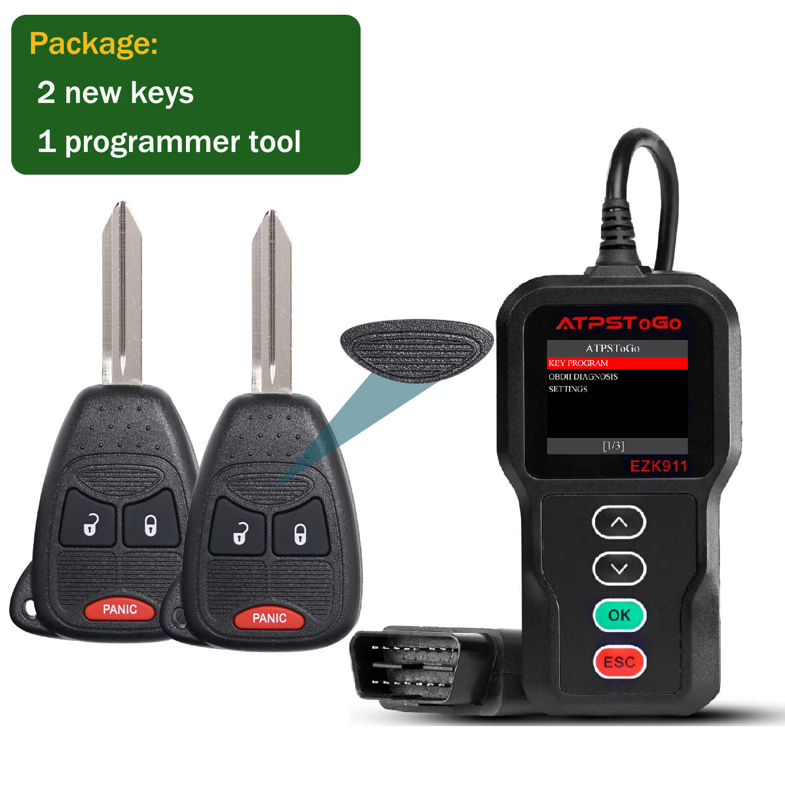 Replacement For 2004-2017 Jeep Grand Cherokee Dodge Durango (2 Key Fob+tool Kit)