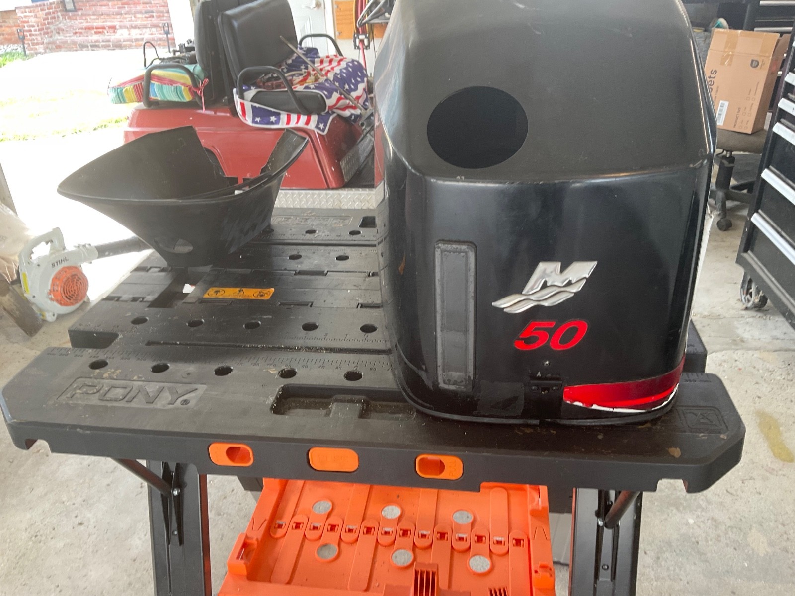 2003 Mercury 50HP 2 stroke cowling w lower Cowling fairing 2003 Mercury 50HP 2 stroke cowling w lower Cowling fairing