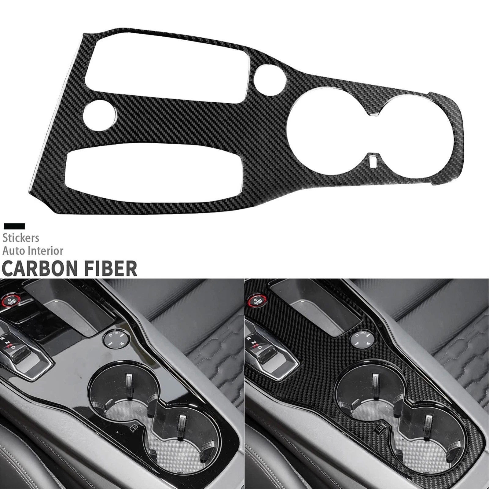 Audi RS e-tron GT matte carbon fibre centre console shift panel cover 2021-25
