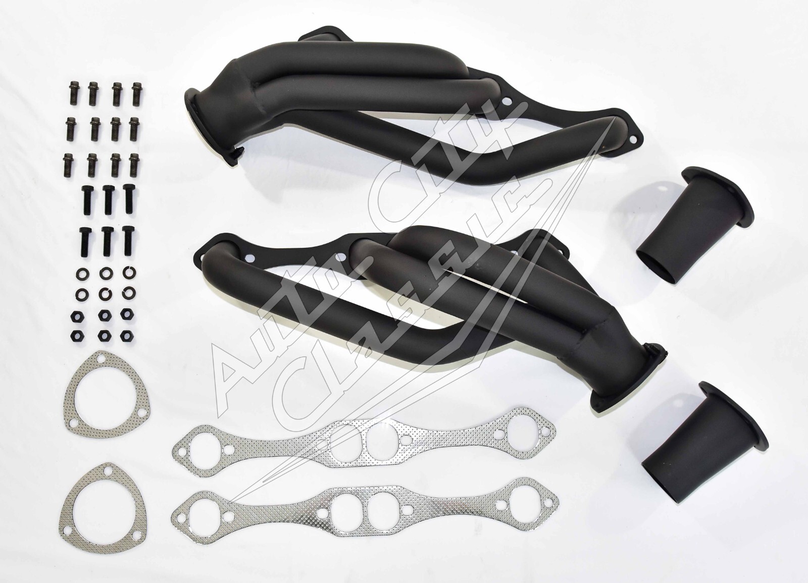 1955-1957 Chevrolet headers black coated