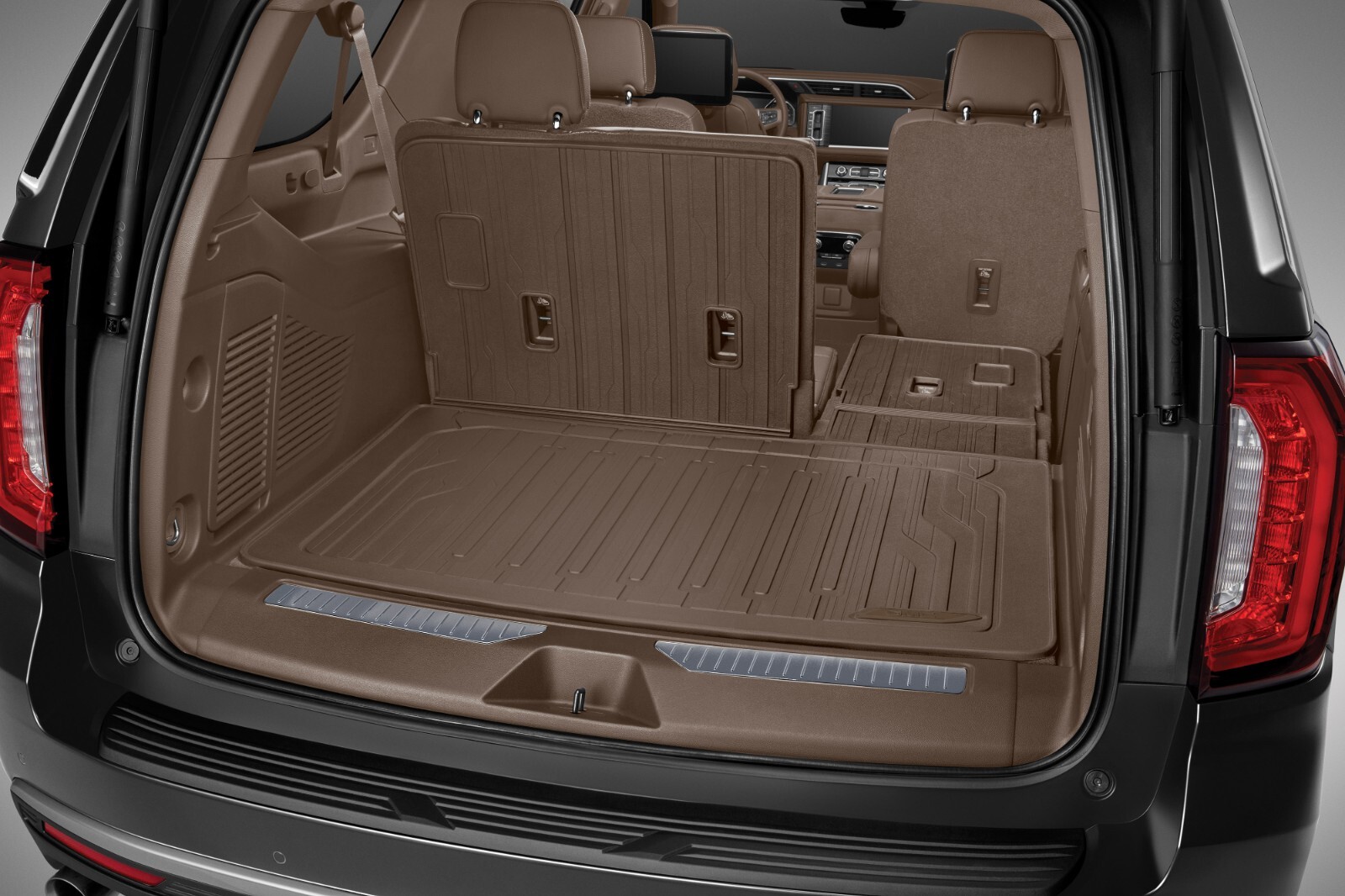 2021-2027 GMC Yukon XL Integrated Cargo Liner 85783764 Teak w/ Logo OEM GM 2021-2027 GMC Yukon XL Integrated Cargo Liner 85783764 Teak w/ Logo OEM GM