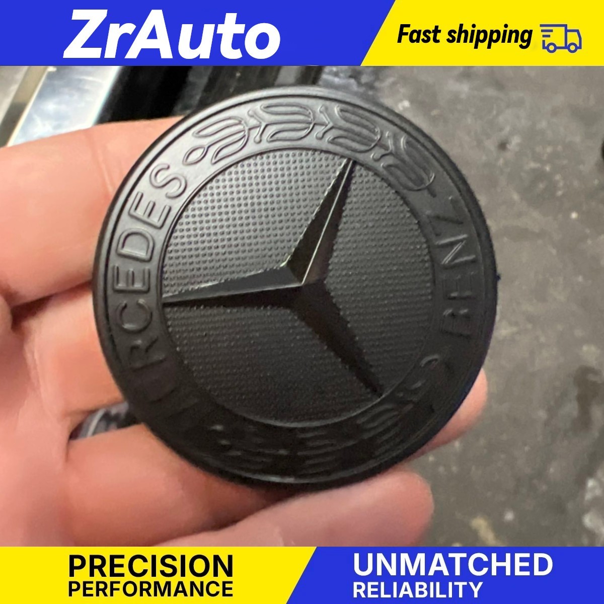 for Black Hood Emblem Matte Front Laurel Wreath Badge Mercedes Benz 57mm for Black Hood Emblem Matte Front Laurel Wreath Badge Mercedes Benz 57mm