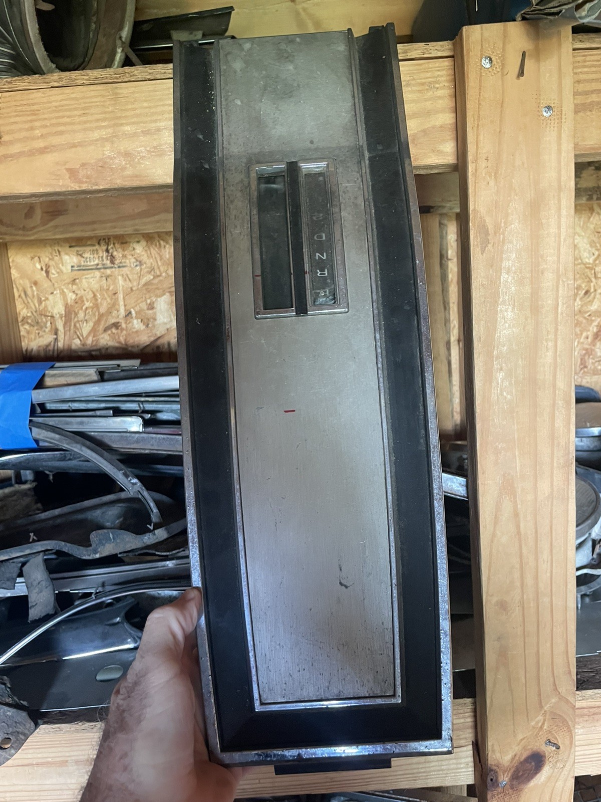 1966-67 Dodge Charger electroluminescent gear indicator automatic console top 1966-67 Dodge Charger electroluminescent gear indicator automatic console top