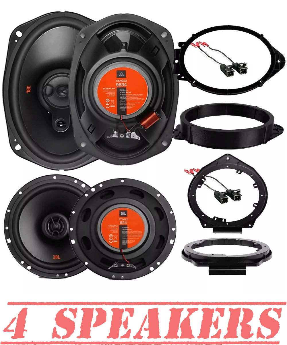 JBL 560W Front & 240W Rear Door Speakers for 2014-2024 Silverado & Sierra 1500