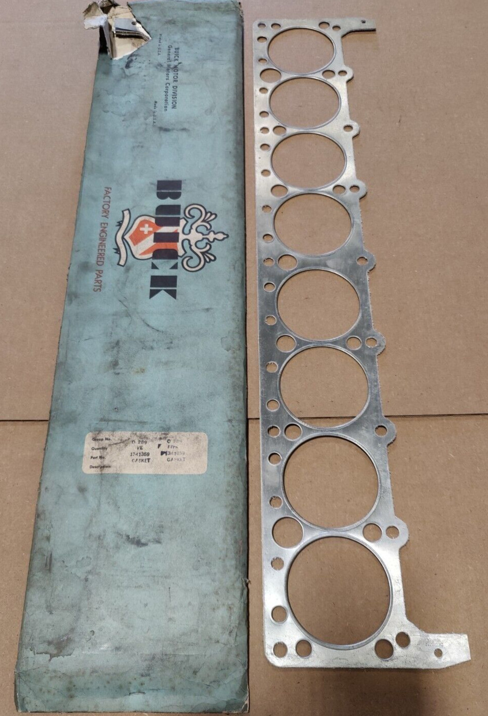 NOS OEM 1940-52 Buick 50 1934-53 Buick 40 8 Cylinder Head Gasket GM 1341359