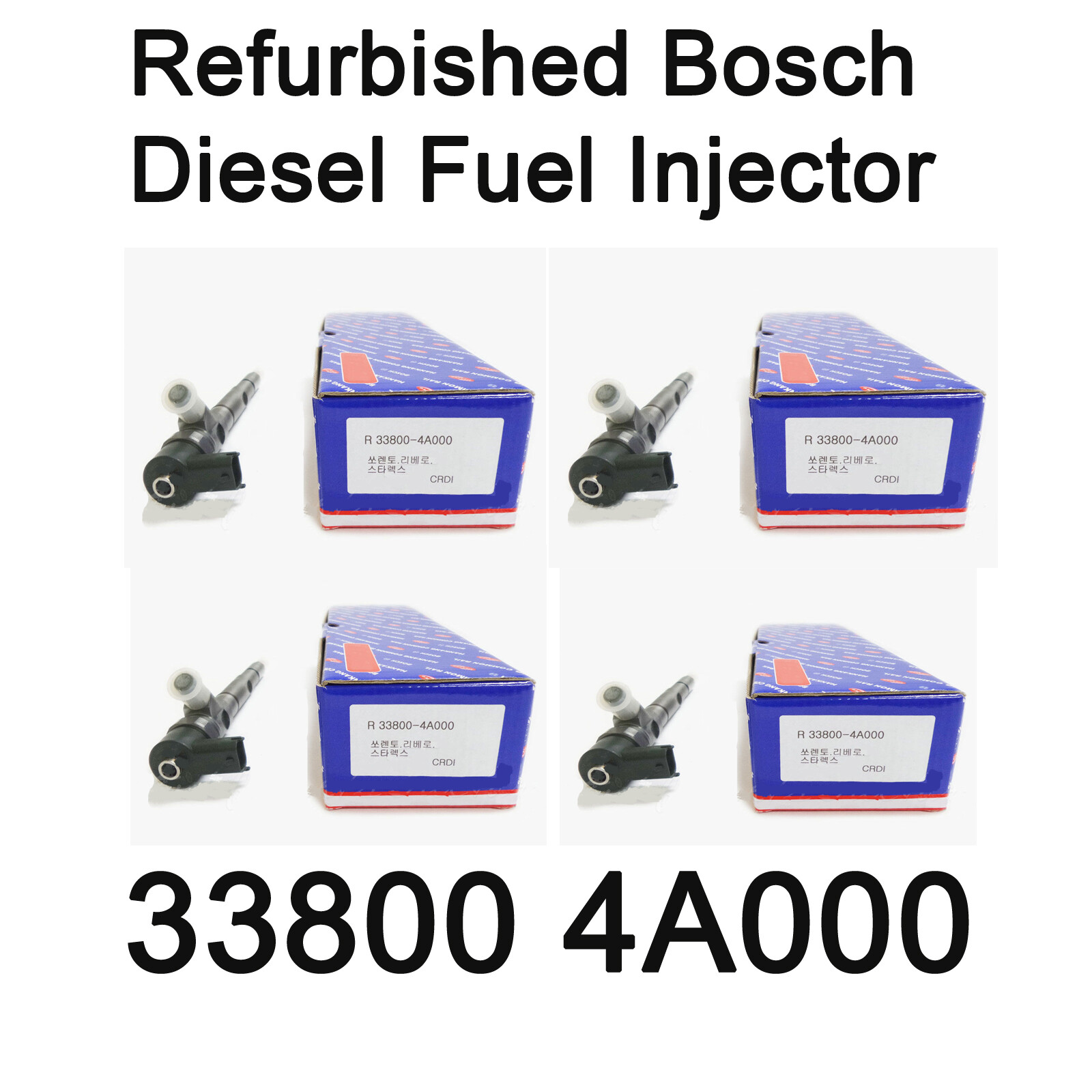 33800 4A000 Refurbished CRDI Diesel Fuel Injector 4Pcs for Hyundai Kia 33800 4A000 Refurbished CRDI Diesel Fuel Injector 4Pcs for Hyundai Kia