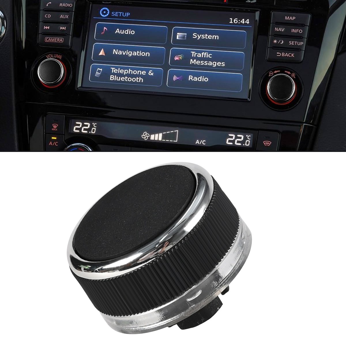 Radio Knob Button Volume Stereo Tuner Power Connect Fit For Nissan Qashqai Juke