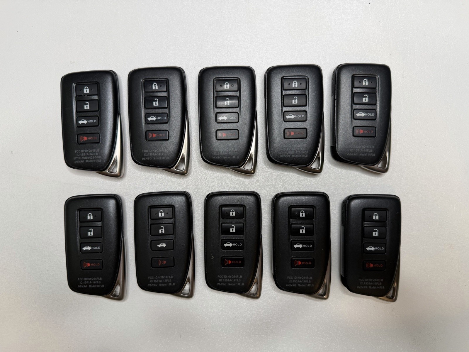 LOT OF 10 OEM LEXUS SMART KEY FOB LOT SEDAN HYQ14FLB 4 BUTTONS TESTED