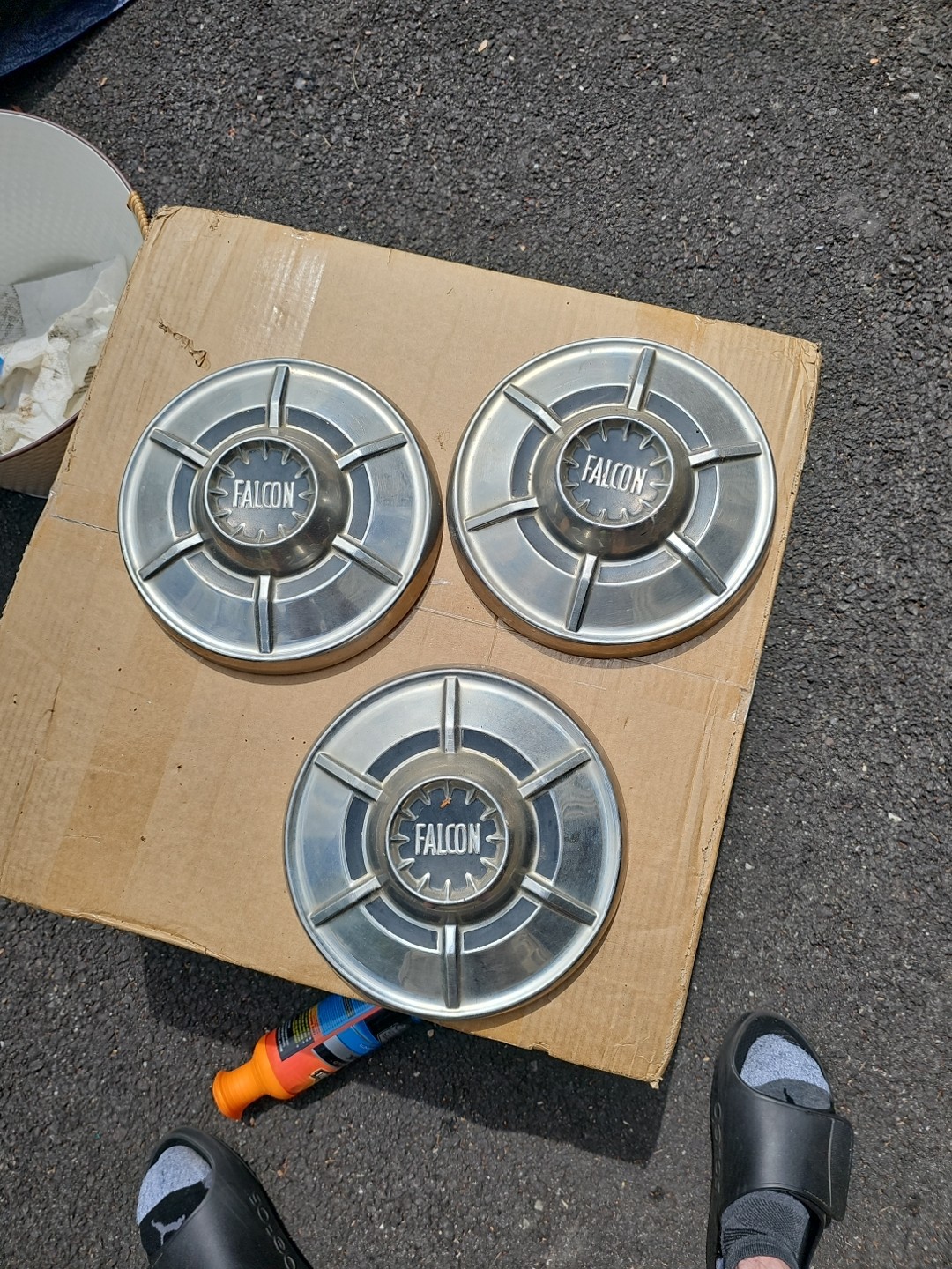 3 VINTAGE 1964-1966 FORD FALCON STEEL WHEEL9 1/2\ 3 VINTAGE 1964-1966 FORD FALCON STEEL WHEEL9 1/2\