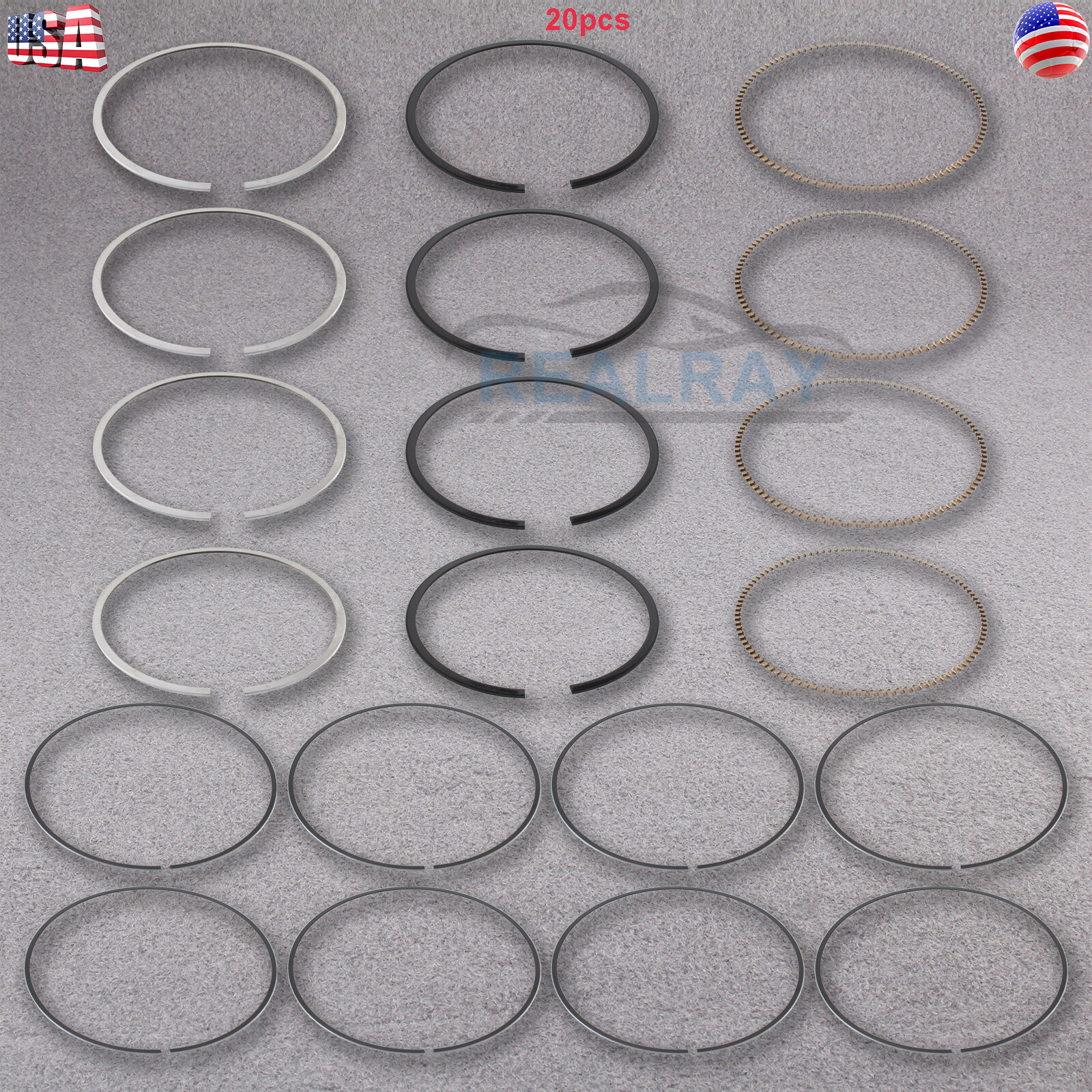 Piston Ring For Hyundai Sonata Kia Optima Sorento Santa Fe 2.4L 2013-2018 DOHC