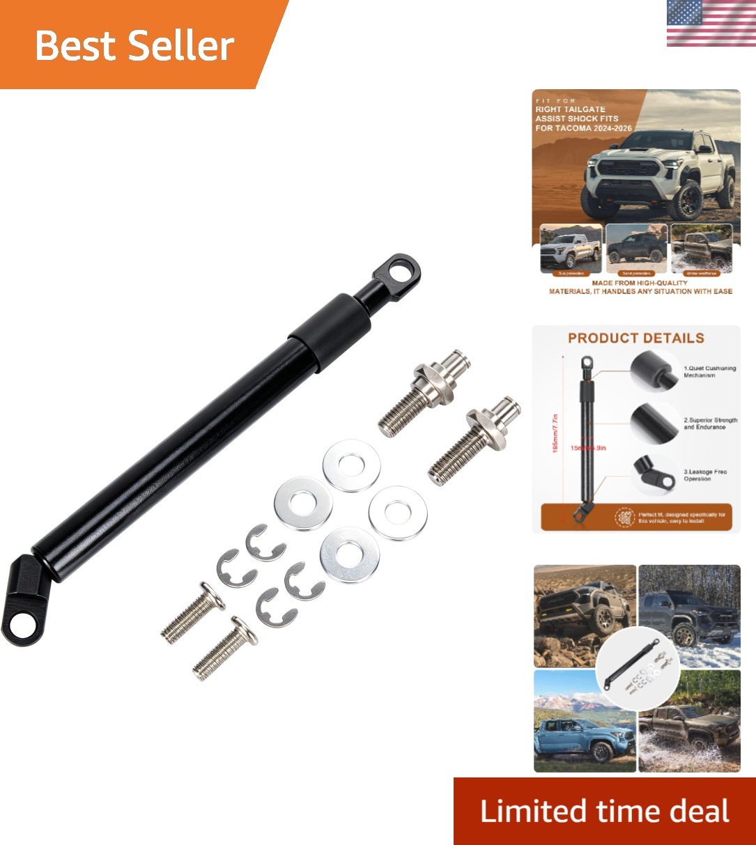 1 Set Tailgate Assist Shock Damper Kit for 2024 2025 Tacoma N400