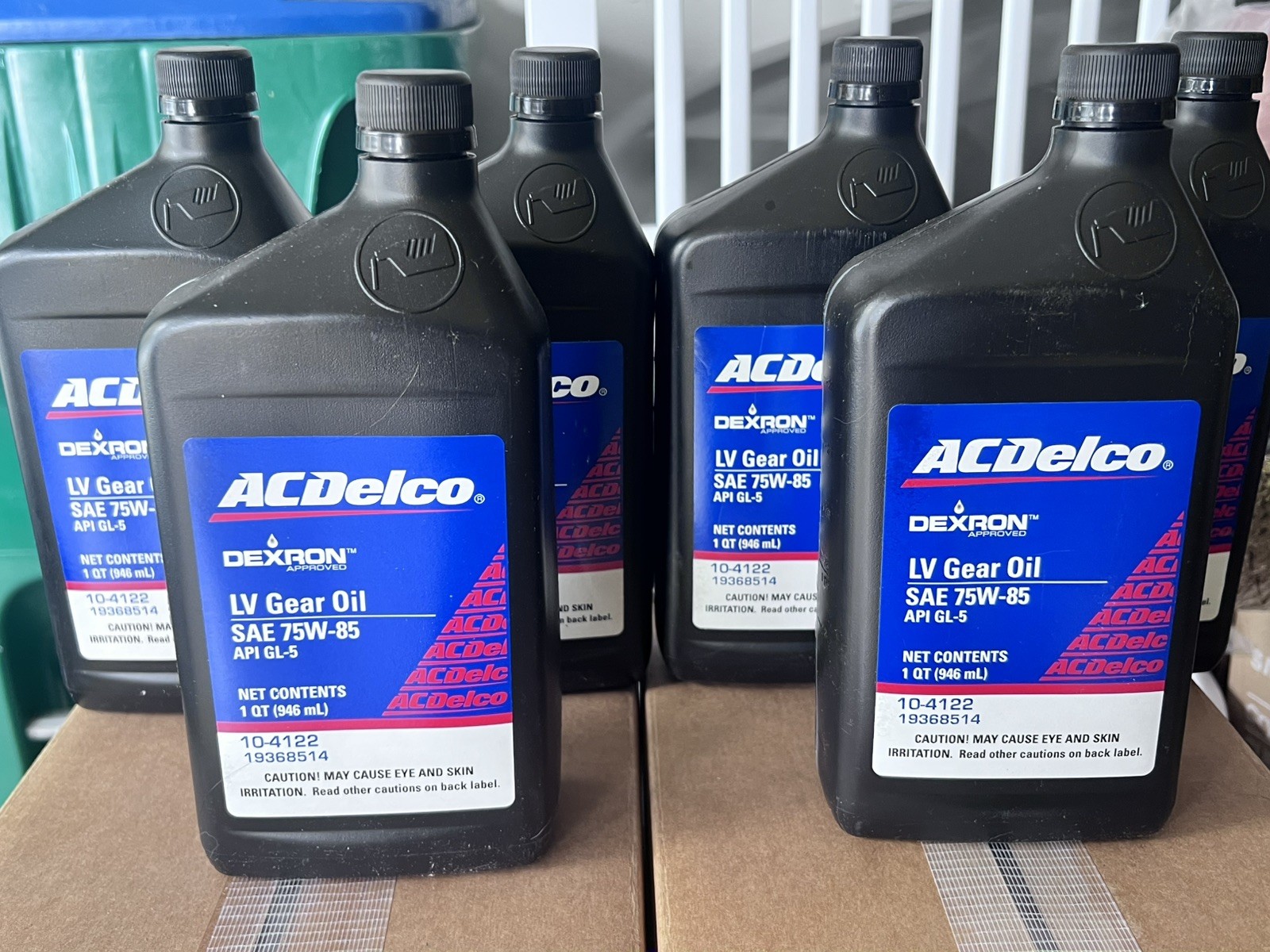 6 Quarts OEM GM ACDelco  Low Viscosity 75W-85 Gear Oil, 19368514
