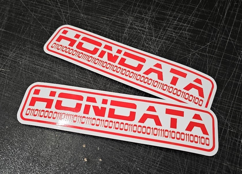 2x JDM Hon data Sticker Decal Drift Car Turbo  FITS Civic S2000 TypeR P28 ECU