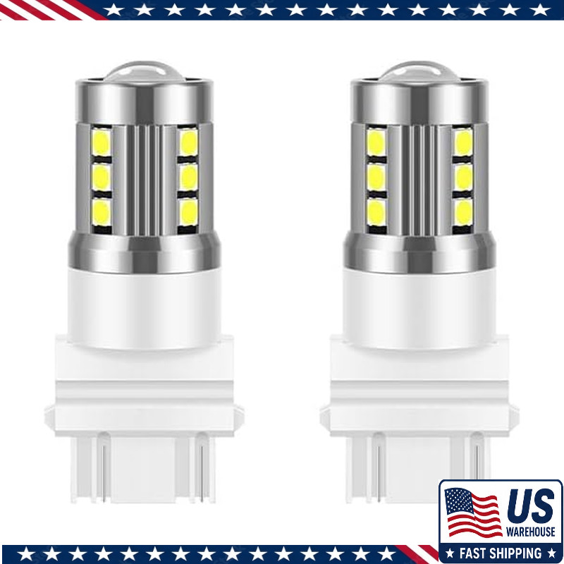 2PCS 3156 LED Turn Signal Bulbs, 360-Degree Light, White, Aviation Aluminum Body 2PCS 3156 LED Turn Signal Bulbs, 360-Degree Light, White, Aviation Aluminum Body