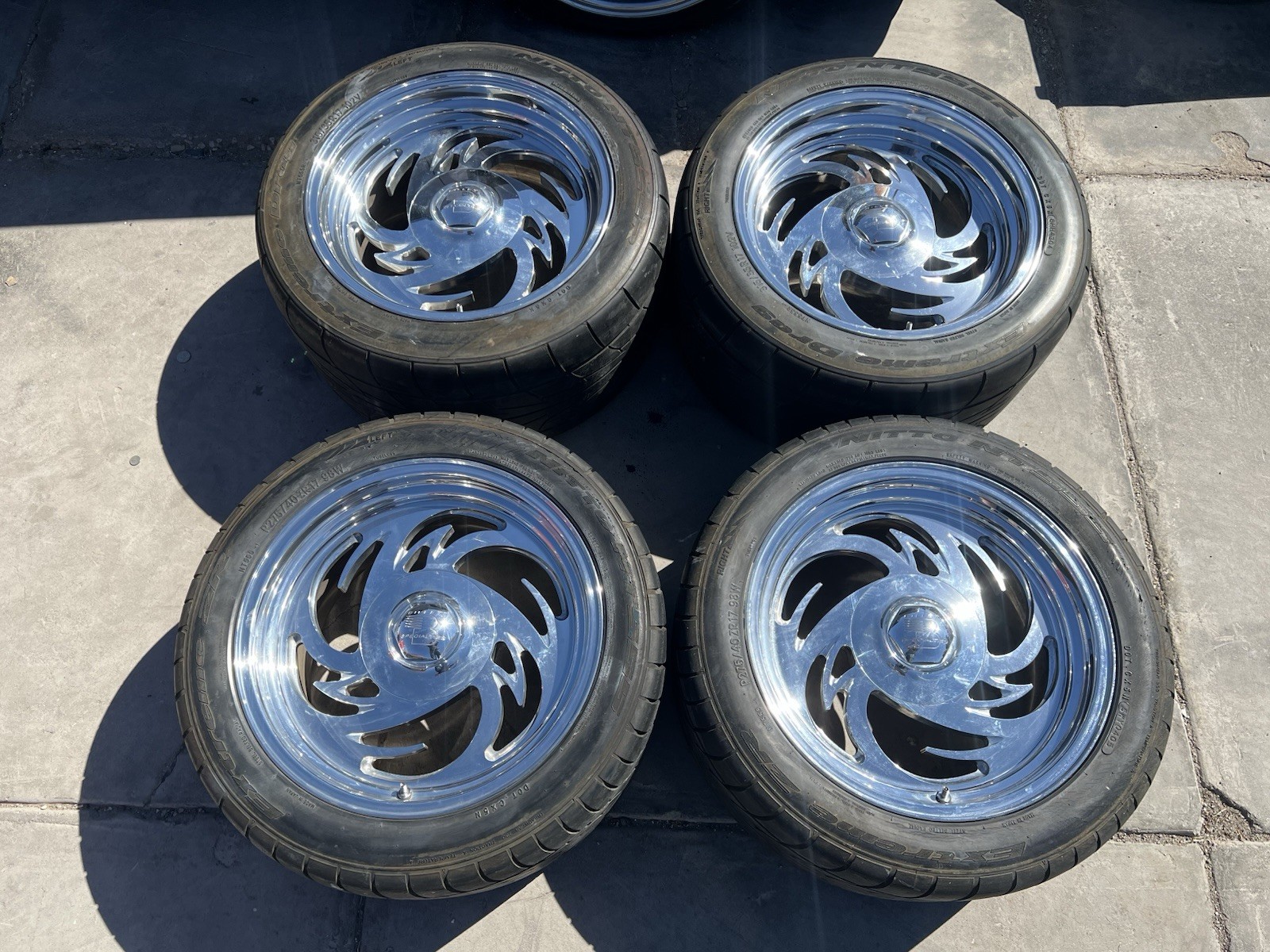 17 Inch Staggered Billet Specialties GTP52 Wheels 5x4.5 And 5x4.75