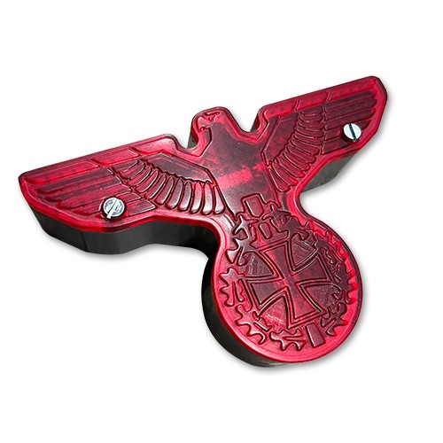WARBIRD Tail Light Lamp with License Plate Machined Aluminum LED 2 Bulb Type