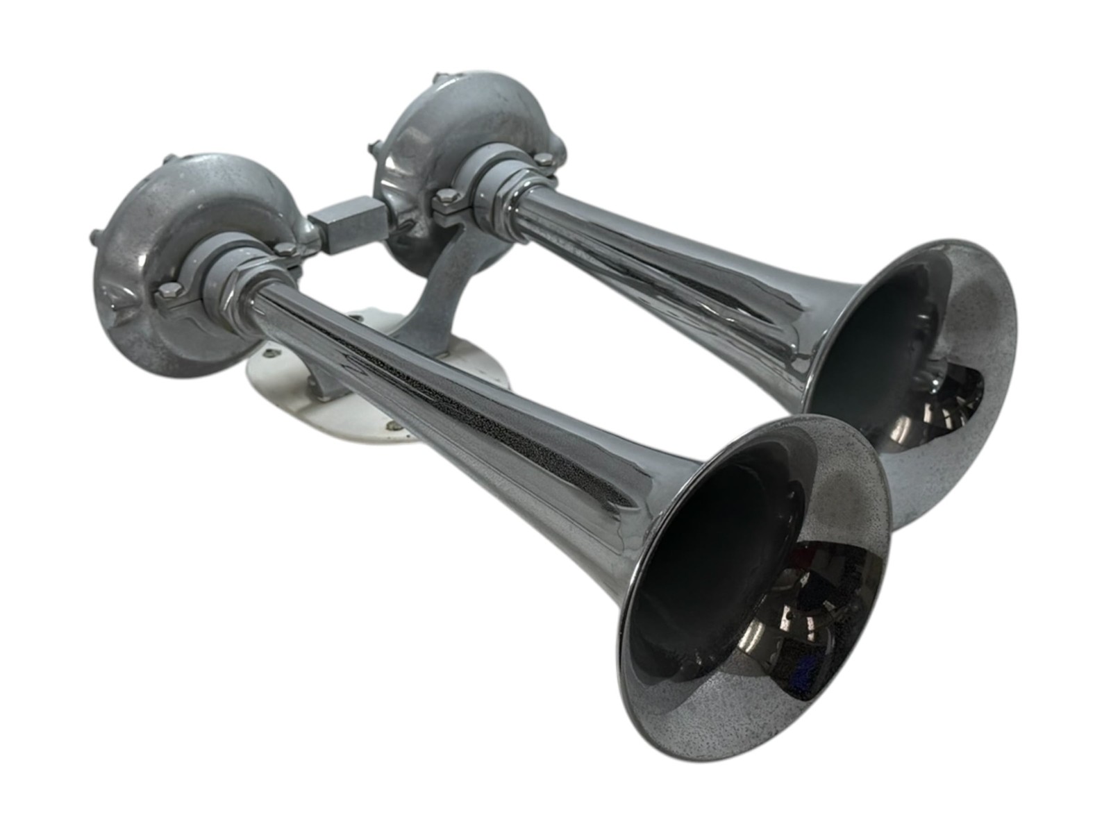 Kahlenberg Bros D-1, Dual Chimetone Air Horn, Chrome, OEM (BLEM)