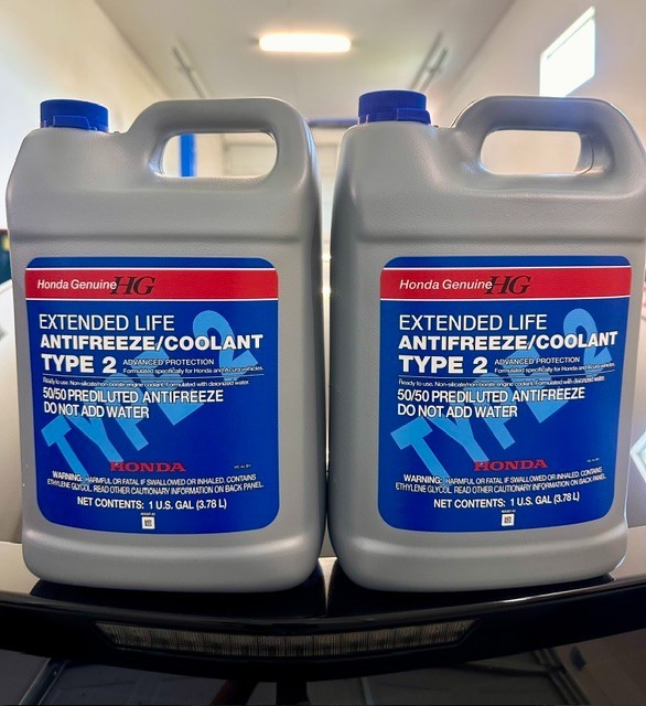 2 Gallons Honda / Acura OEM Type 2 Antifreeze/Coolant Long Life Blue