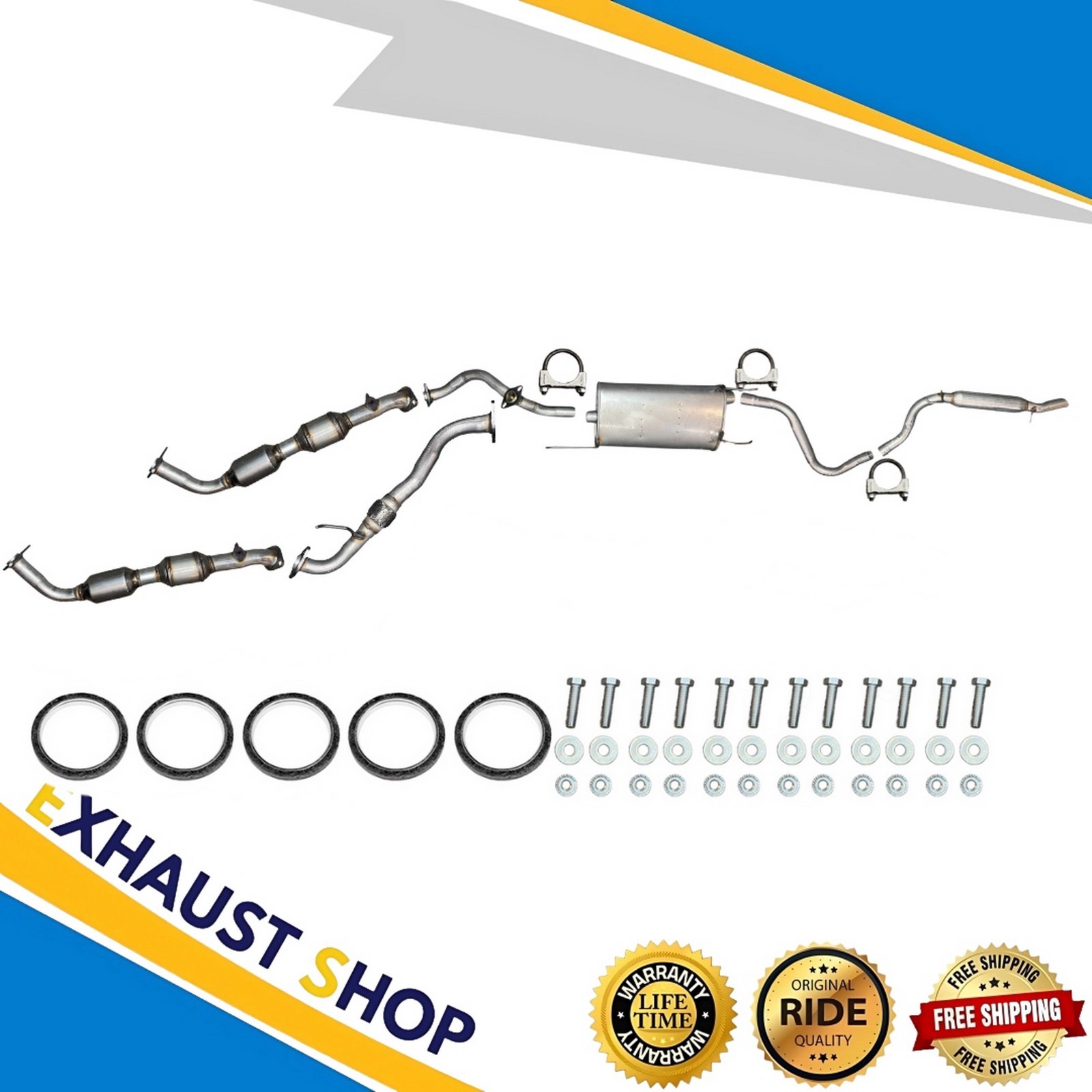 Full Exhaust System Fit 1998-2002LexusLX470 | 1998-2002 Toyota Land Cruiser 4.7L