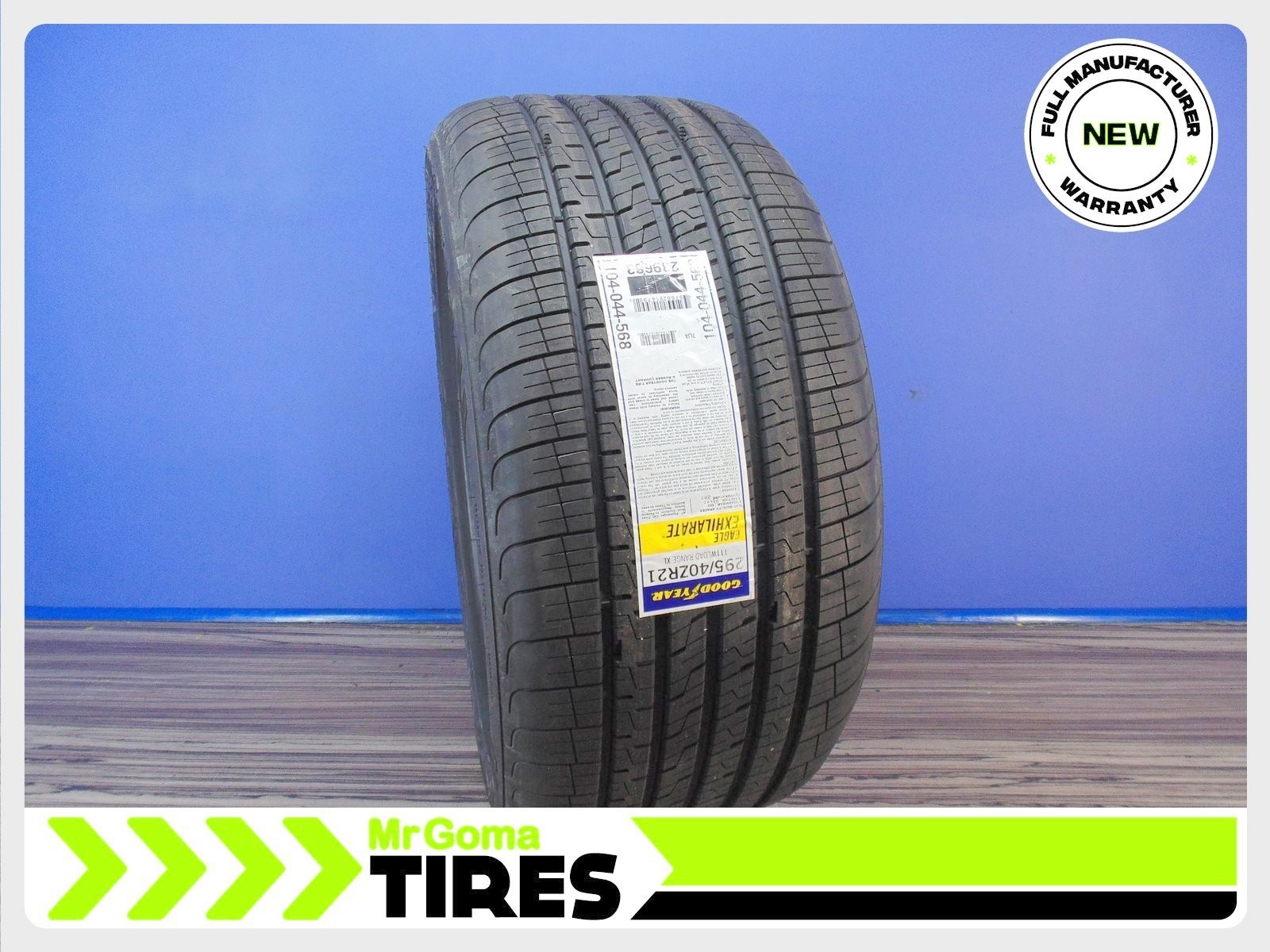 1 Brand New Goodyear Eagle Exhilarate Xl 295/40ZR21 - 111 W - 2954021 1 Brand New Goodyear Eagle Exhilarate Xl 295/40ZR21 - 111 W - 2954021
