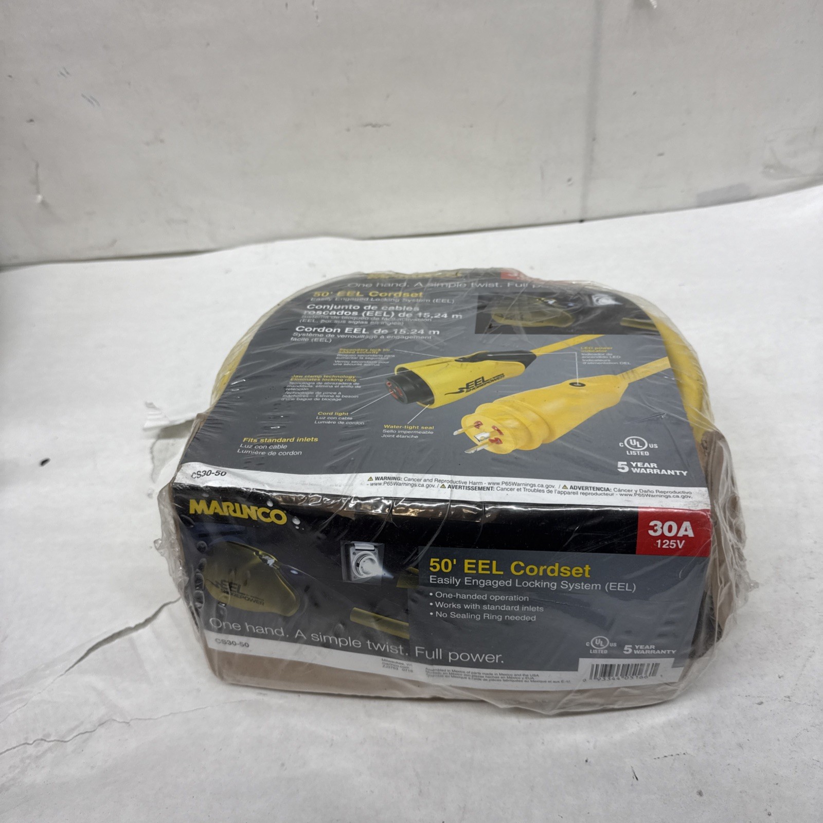 Afi/Marinco/Guest/Nicro/Bep Eel Cord Set 30A 125V 50\' CS30-50