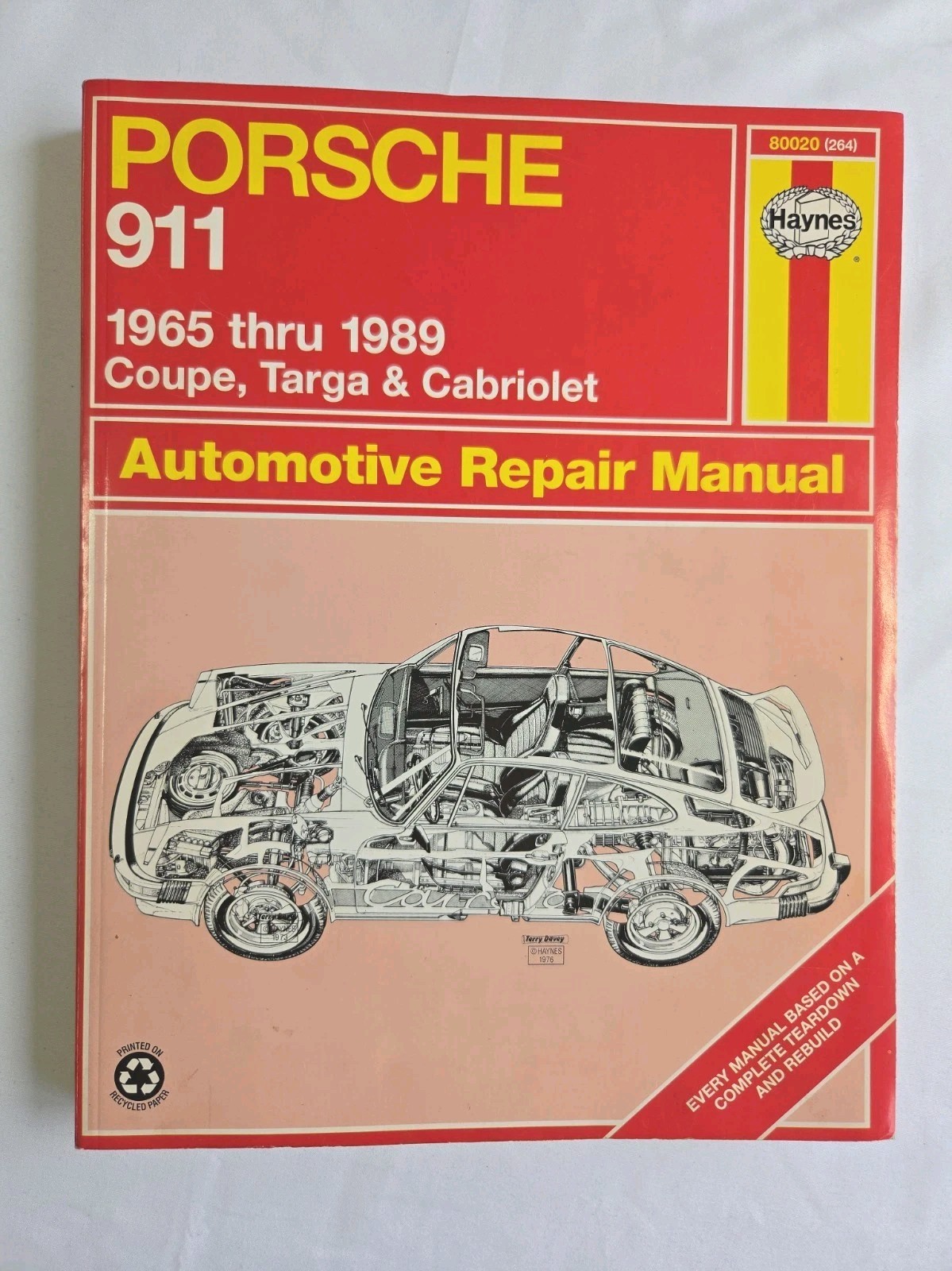 Haynes Porsche 911 1965-1989 Coupe, Targa & Cabriolet Repair Manual 1990