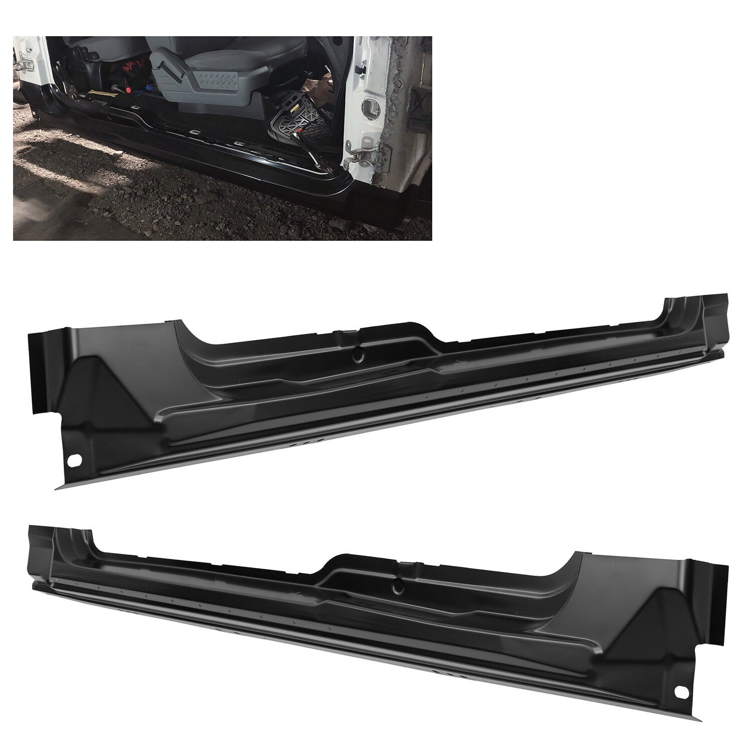 KUAFU Outer Rocker Panels For 09-14 Ford F-150 Truck Super Cab/ Extended Cab