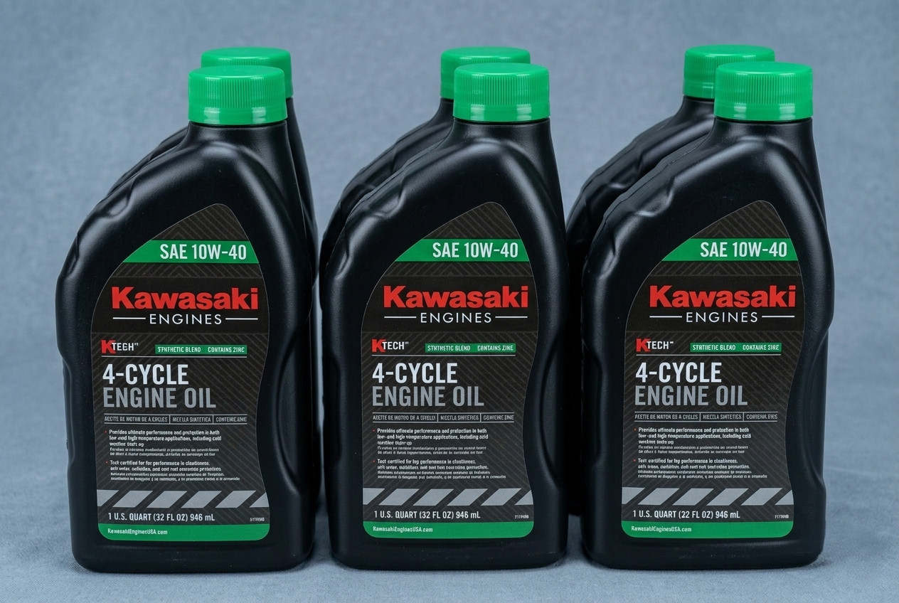 Kawasaki 6PK Genuine OEM 10W40 Motor Oil Quart 4-Cycle K-Tech 99969-6296