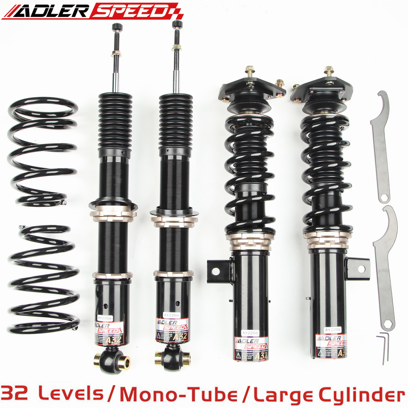 ADLERSPEED 32-Way Lowering Coilovers for 98-01 SAAB 9-5 Sedan Kombi Adj. Height
